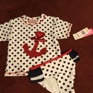 Flapdoodles Swimsuit 2 Piece Rash guard Bikini